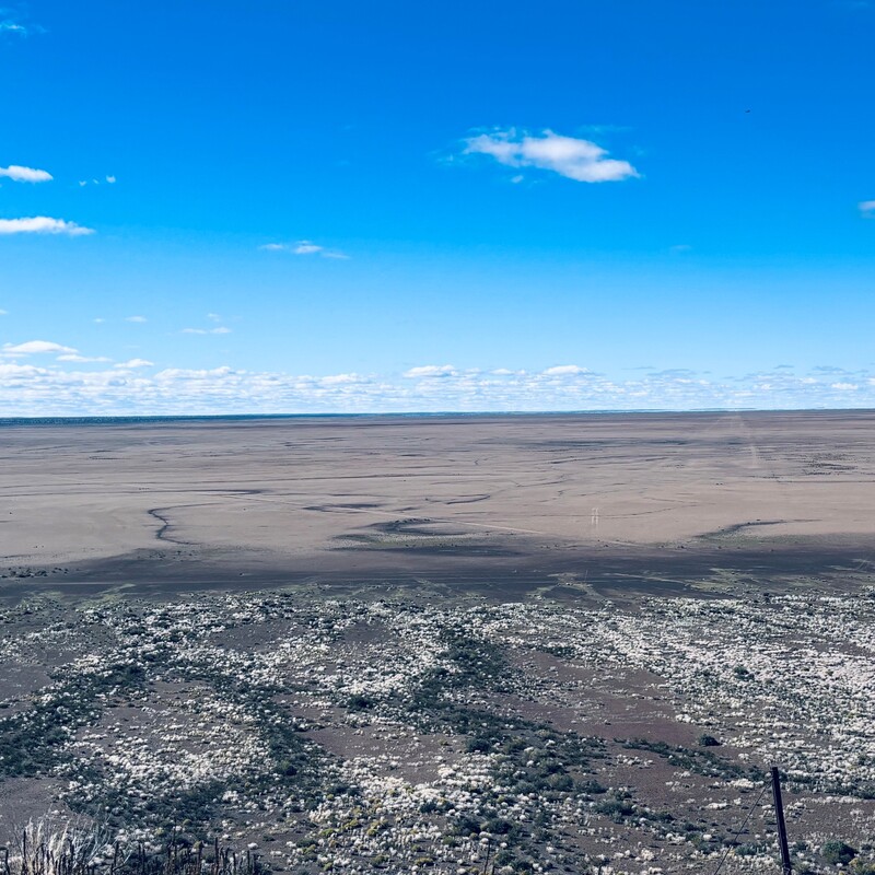 View over Verneukpan after a climb on the hill