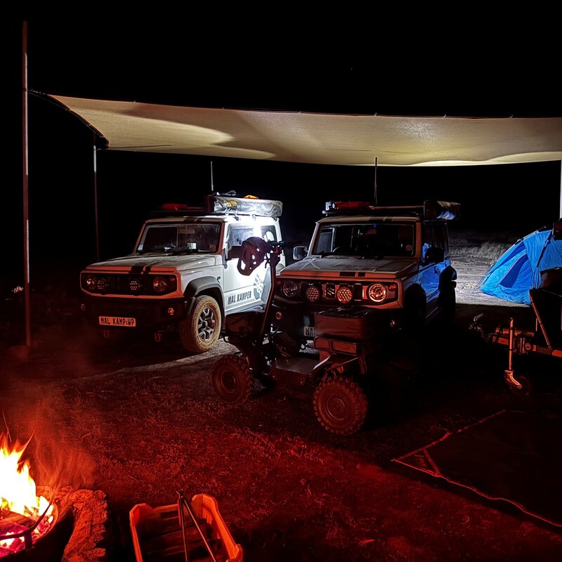 Late night campfire chats